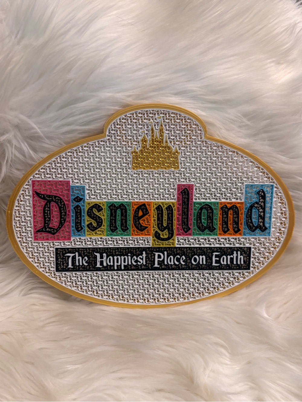 Park Sign Character Pin Board 3-D Printed